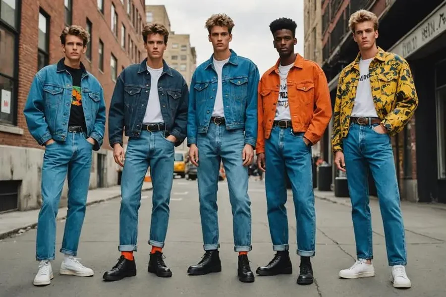Denim 80s fashion